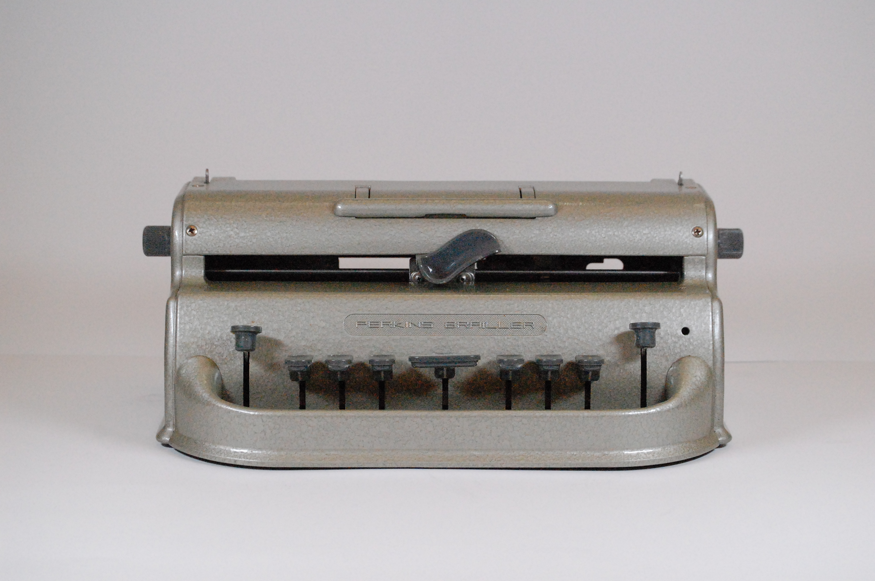 front side of perkins brailler
